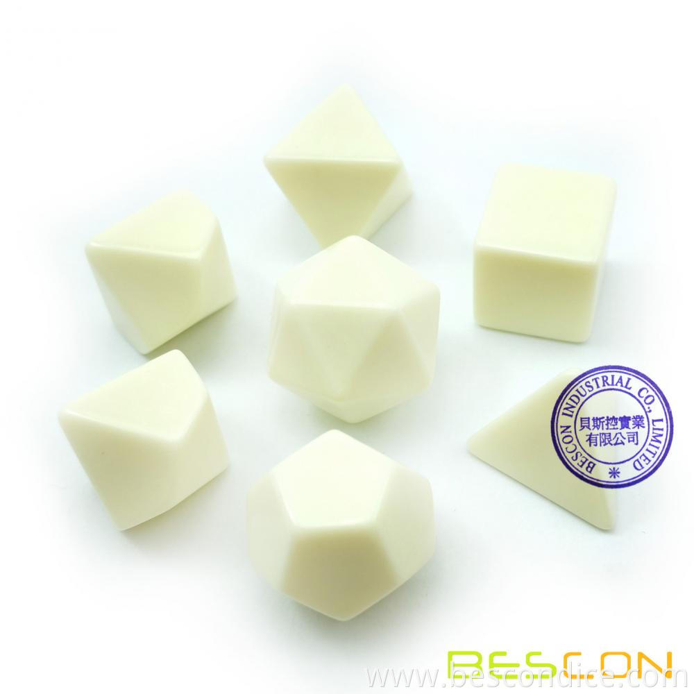 Customizable Ivory Blank Opaque Polyhedral Dice 1 Customizable Ivory Blank Opaque Polyhedral Dice 1